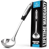 Zulay Kitchen Premium Suppenkelle - 30,5 cm Edelstahl mit rutschfestem...
