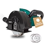 VONROC Mauernutfräse mit Absaugung [1700W] - Schlitzfräse Nutfräser für...