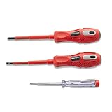 FINDER XJ193083P Beruf Isolierter Elektriker-Schraubendreher-Set, Schlitz- und...