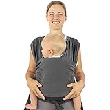 MAMMACITA® Tragetuch Baby ohne Binden, elastisches Tragetuch leichtes Anziehen,...