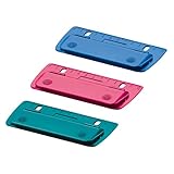 Herlitz 3 Locher / Mini Locher / abheftbar / 3 Farben aus Kunststoff mit...