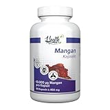 Zec+ Health+ Mangan - 90 Kapseln mit 10 mg Mangangluconat pro Kapsel, wertvolles...
