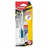 Maped - Druckbleistift BLACK'PEPS 0,7 mm HB +12 Ersatzminen +4 Ersatzradierer -...