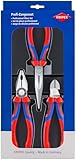 Knipex Montage-Paket, 3-teilig, 160 bis 200 mm, Grundausstattung für unterwegs,...
