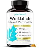 Lutein Zeaxanthin Kapseln - Augenvitamine hochdosiert mit 44mg Lutein + 11mg...