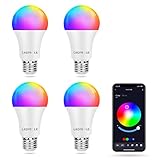 Lepro Farbwechsel E27 LED Lampe [4 Stück], Bluetooth APP-Steuerung 9W Dimmbar...