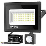 kolpop Led Strahler mit Bewegungsmelder Außen, 30W 3000LM Led Fluter 6500K...