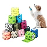 LCXCXY Selbstklebender Verband, 12 Volume 5CM * 4.5M Selbstklebende Tierbandage,...