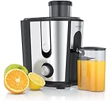 Arendo - Entsafter Edelstahl Obst und Gemüse - Zentrifugaler Entsafter -...