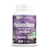 Bio Passionsblume 1600 mg pro Tag - ENTSPANNUNG, SCHLAF - 200 Tabletten |...