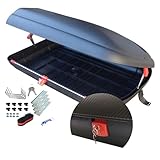 Dachbox Auto VDP-BA320 - Dachkoffer für Auto 320l - Autobox Dach im Carbonlook...