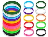 ZoeTekway 10 Stück Silikonarmband Herren Kinder Gummiarmbänder Mehrere Farben...