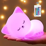 Nachtlicht Kinder Nachtlicht Baby, Kawaii Deko, 16 Farben, Stilllicht Dimmbar,...