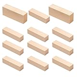 12 Stück Carving Blöcke unbehandeltes Holzblock Set Natürlicher...