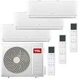 TCL Multisplit Klimaanlage Wandgerät 3 x 3,4 kW 12000 BTU + 32000 BTU...