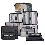 12-teilige Koffer Organizer Set, Packing Cubes for Suitcase Travel Accessories...