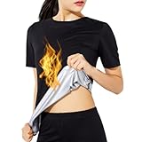 Saunaanzüge Sauna Shirt Kurzarm Oberteile T-Shirts Tops Abnehmen...