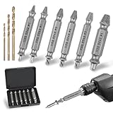 9 Stück Schraubenausdreher Set, Doppelkopf Linksausdreher Set aus HSS 6542,...