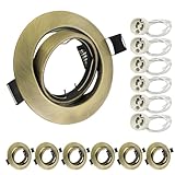 Wondlumi 6er Set LED Einbaustrahler GU10 Rahmen 68mm LED Spots 230V Schwenkbar...
