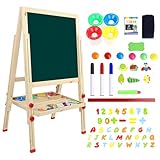 Dripex Kinder Tafel Holz Kindertafel Malerei Holztafel Doppelseitige Kreidetafel...