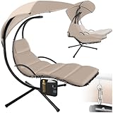 tectake® Hängeliege mit Gestell, Schwebeliege, Schwingliege mit Sonnendach,...
