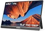 ARZOPA Tragbarer Monitor, 15.6' 1920×1080 FHD IPS Portabler Monitor für Laptop...