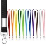 hoinya 12 Stück Schlüsselband Lanyard Mehrfarbige Schlüsselbänder Nylon...