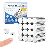 MAGABALLNET 100 Stück Mini Starke Magnete, 5×2mm Kühlschrankmagnete, Kleine Neodym Magnete für Pinnwände, Kühlschränke, Handwerk, Büro, Küche