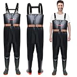 Shengruili Wathose Herren Damen,Anglerhose Wasserdicht mit Stiefel,Wathose mit...