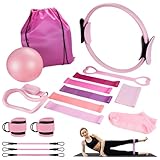 Jellybibo 18-teiliges Pilates-Ring-Set, inkl. Pilates-Ring, Yoga-Ball,...