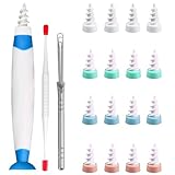 360 Grad Spirale Silikon Ear Cleaning Kit, 19 Stück Weiß Spiral Ohrenreiniger,...