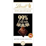 Lindt Schokolade | EXCELLENCE Tafel 99% | 50g | kräftige Zartbitter-Schokolade...