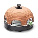 Emerio Pizzaofen, PIZZARETTE das Original, 1 handgemachte Terracotta Tonhaube,...