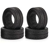 KINGCOO 1/10 RC Autoreifen auf der Straße, 4Stück 65mm RC Auto Gummireifen...