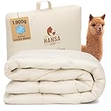 HANSA-FARM | Baby Alpaka Bio-Bettdecke 135 x 200 cm (Füllung 1.900g) - Winter...