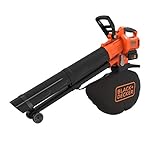 BLACK+DECKER Lausbauger Akku Laubbläser Akku mit Häcksler BCBLV3625L1 (45l...