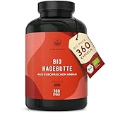 BIO HAGEBUTTEN Kapseln hochdosiert - EU Anbau - 3900mg Hagebuttenpulver BIO -...