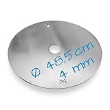 mocisa Grillplatte Feuerplatte Ø48,5 cm für Fassgrill | Kugelgrill |...