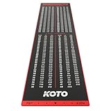 KOTO - Dartteppich Mit Abwurflinie Checkout Rot, 237x60cm Dartmatte, Mit...