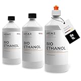 Area52 – Bioethanol 3x1L Set Ethanol – Reiner Ethylalkohol mit 96,6%...