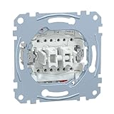 Schneider Electric Merten Doppel-Wechselschalter-Einsatz, Steckklemmen, 1-polig, 10AX, AC, 250V, IP20, Artikelnummer MEG3126-0000