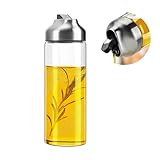 Aelga Olivenöl-Spenderflasche - 400ml Glas Ölflasche mit Edelstahl-Einsatz - 1...