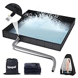 Spopal Faltbare Duschbasis, [104x104x13cm] Tragbare Duschwanne mit Abflussrohr,...