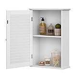 VASAGLE Wandschrank, Badezimmerschrank, Medizinschrank mit höhenverstellbarer...