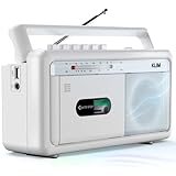 KLIM Tragbare Kassettenspieler Boombox, AM/FM Radio, Bluetooth Radio, Cassette...