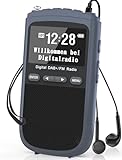 Tragbare DAB Radio, Mini DAB/DAB+/UKW Radio, 1000mAh Wiederaufladbarem Akku,...