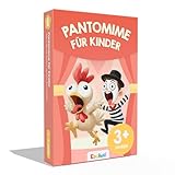 Edubini Pantomime Spiel Kinder [50 Karten + witzige Motive] - Familienspiele...