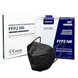 CRAZYCHIC - 10 Stück FFP2 Maske Schwarz Atemschutzmaske - CE EN 149 Schutzmaske...