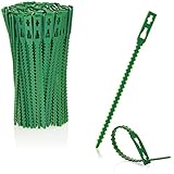 com-four® 200x Pflanzbinder - Pflanzenbinder grün - Universalbinder -...