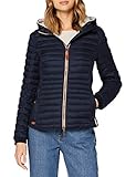 camel active Damen leichte Steppjacke mit Abnehmbarer Kapuze Dunkelblau...